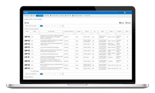 Quays quality management laptop view